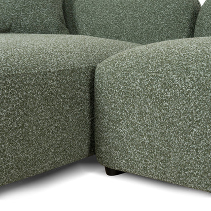 CLC10388-AE 3 Seater Left Chaise Sofa - Amazon Green