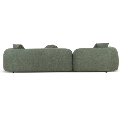 CLC10388-AE 3 Seater Left Chaise Sofa - Amazon Green