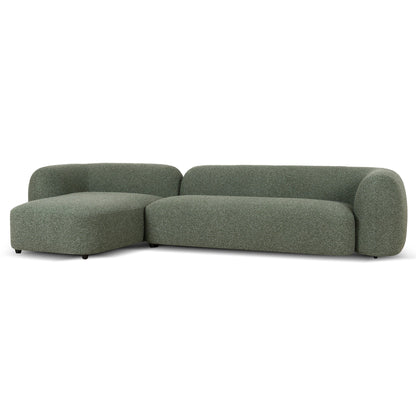 CLC10388-AE 3 Seater Left Chaise Sofa - Amazon Green