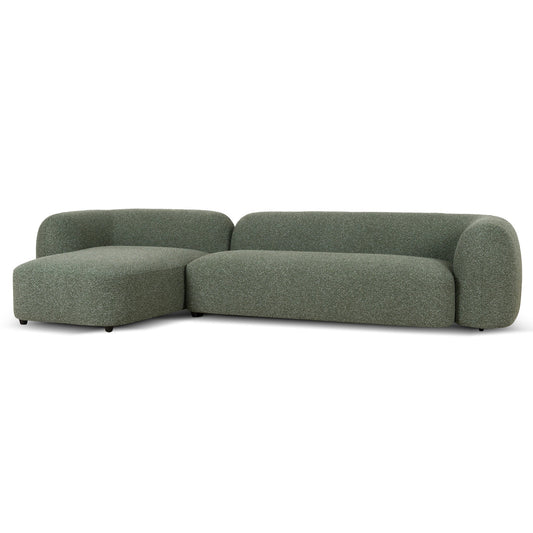 CLC10388-AE 3 Seater Left Chaise Sofa - Amazon Green