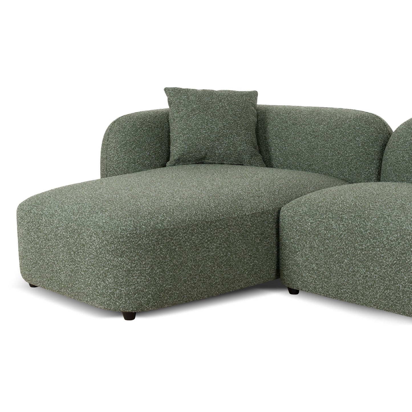 CLC10388-AE 3 Seater Left Chaise Sofa - Amazon Green
