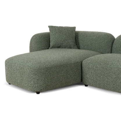 CLC10388-AE 3 Seater Left Chaise Sofa - Amazon Green