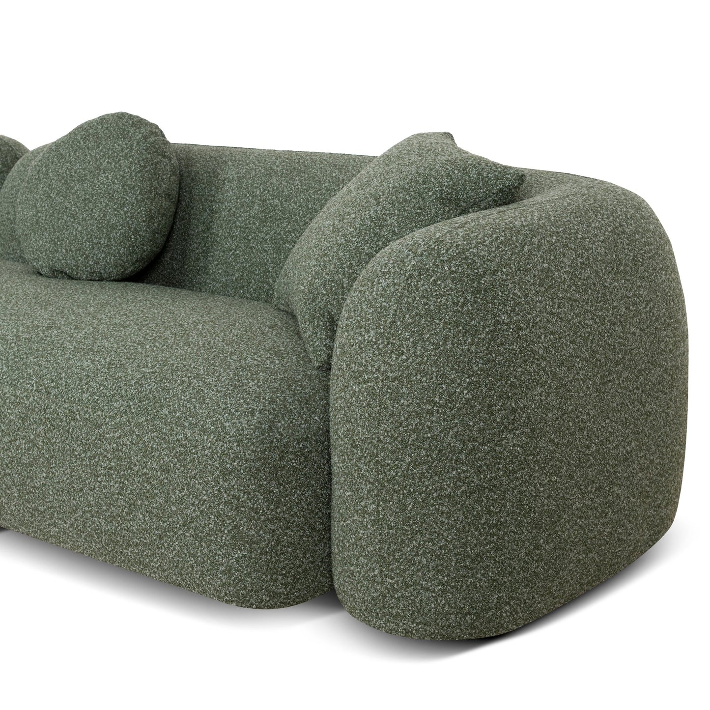CLC10388-AE 3 Seater Left Chaise Sofa - Amazon Green