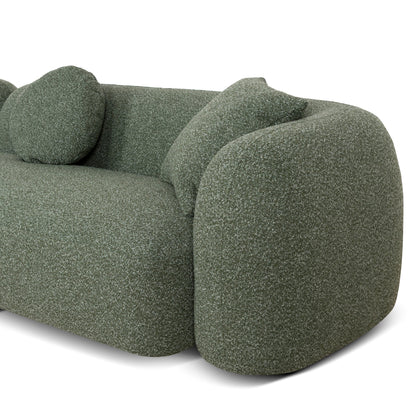 CLC10388-AE 3 Seater Left Chaise Sofa - Amazon Green