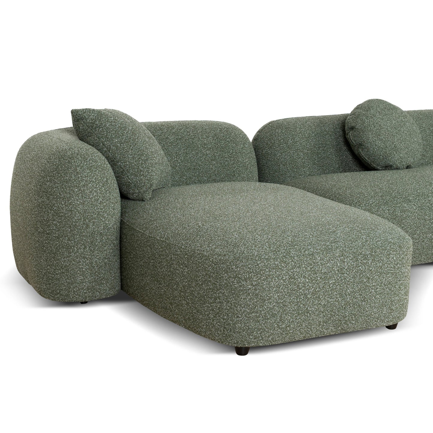CLC10388-AE 3 Seater Left Chaise Sofa - Amazon Green