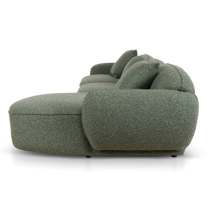 CLC10393-AE 3 Seater Right Chaise Sofa - Amazon Green