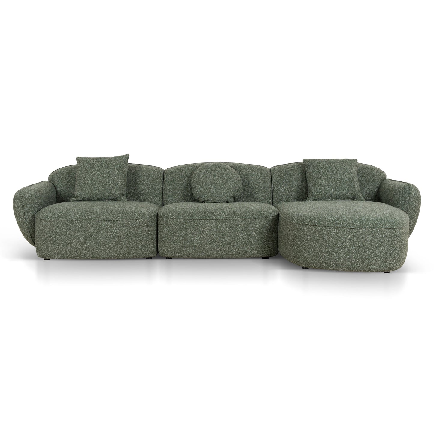 CLC10393-AE 3 Seater Right Chaise Sofa - Amazon Green