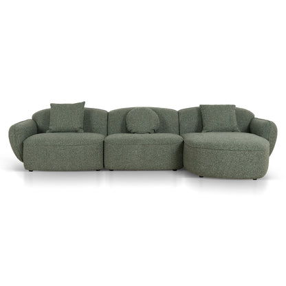 CLC10393-AE 3 Seater Right Chaise Sofa - Amazon Green