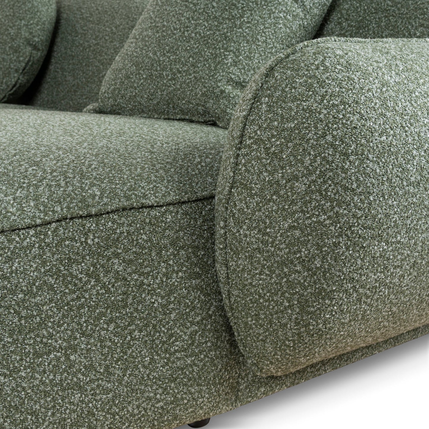 CLC10393-AE 3 Seater Right Chaise Sofa - Amazon Green