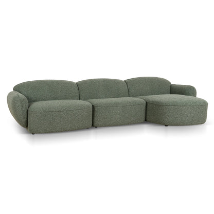 CLC10393-AE 3 Seater Right Chaise Sofa - Amazon Green