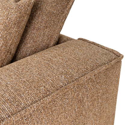 CLC10401-IG 3 Seater Fabric Sofa - Almond Brown