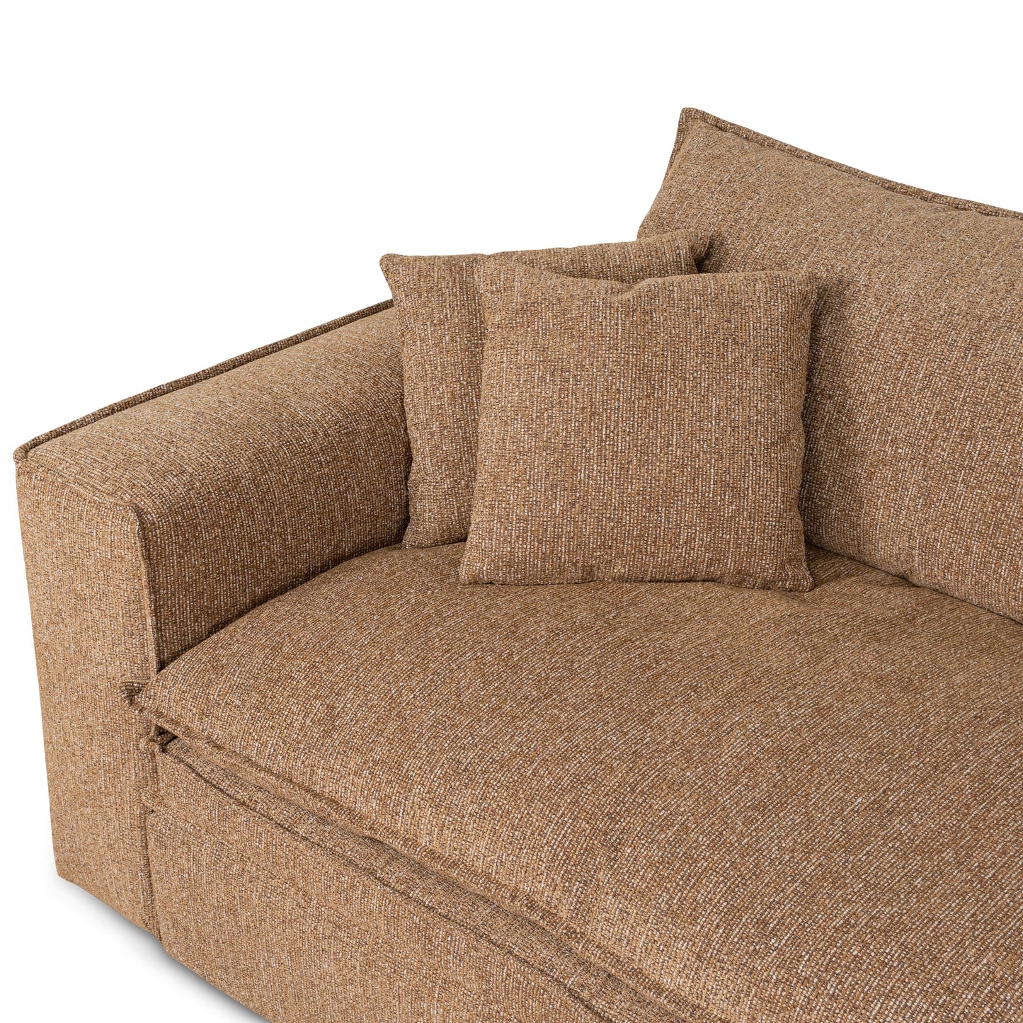 CLC10401-IG 3 Seater Fabric Sofa - Almond Brown