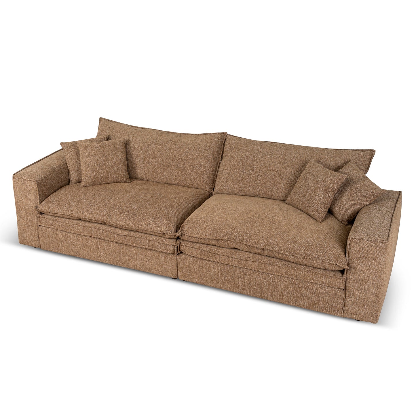 CLC10401-IG 3 Seater Fabric Sofa - Almond Brown