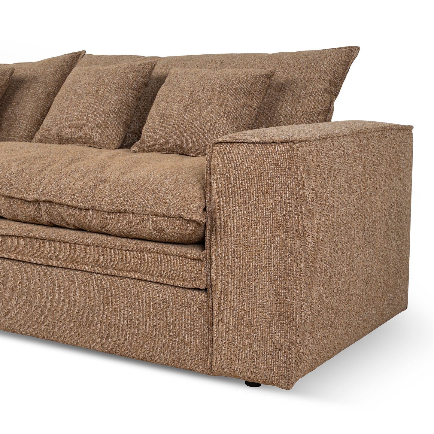 CLC10401-IG 3 Seater Fabric Sofa - Almond Brown