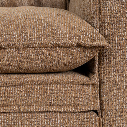 CLC10401-IG 3 Seater Fabric Sofa - Almond Brown