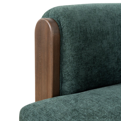 CLC10408-NI Walnut Armchair - Bush Green