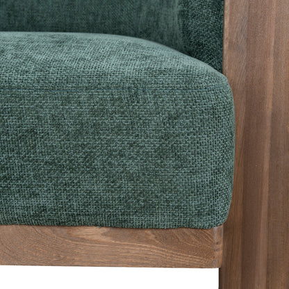 CLC10408-NI Walnut Armchair - Bush Green