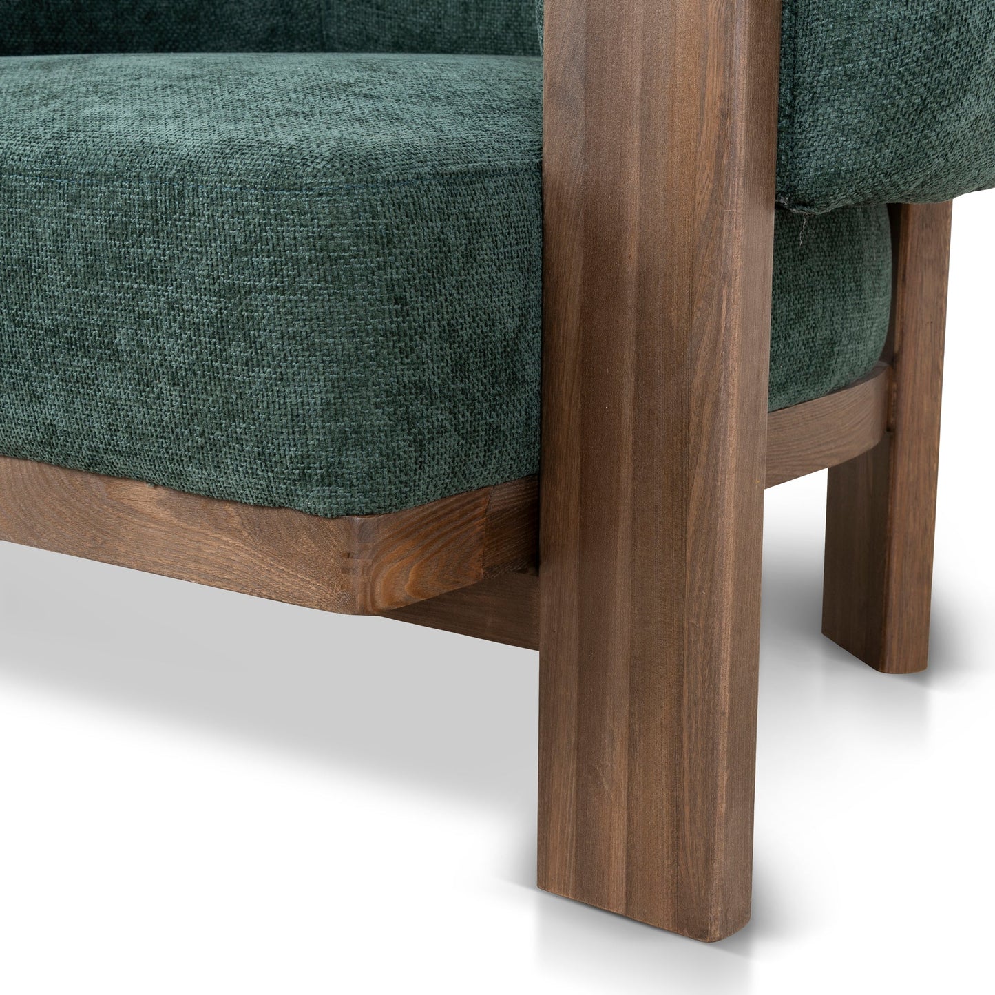 CLC10408-NI Walnut Armchair - Bush Green