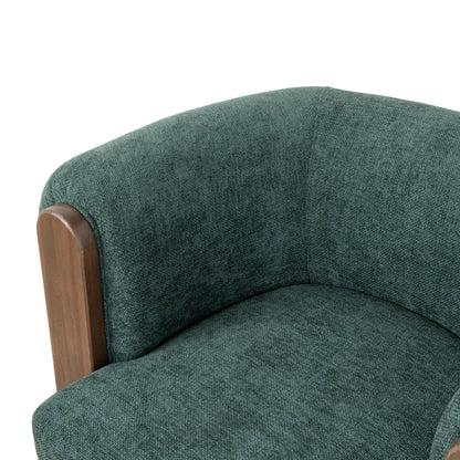 CLC10408-NI Walnut Armchair - Bush Green
