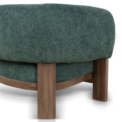CLC10408-NI Walnut Armchair - Bush Green