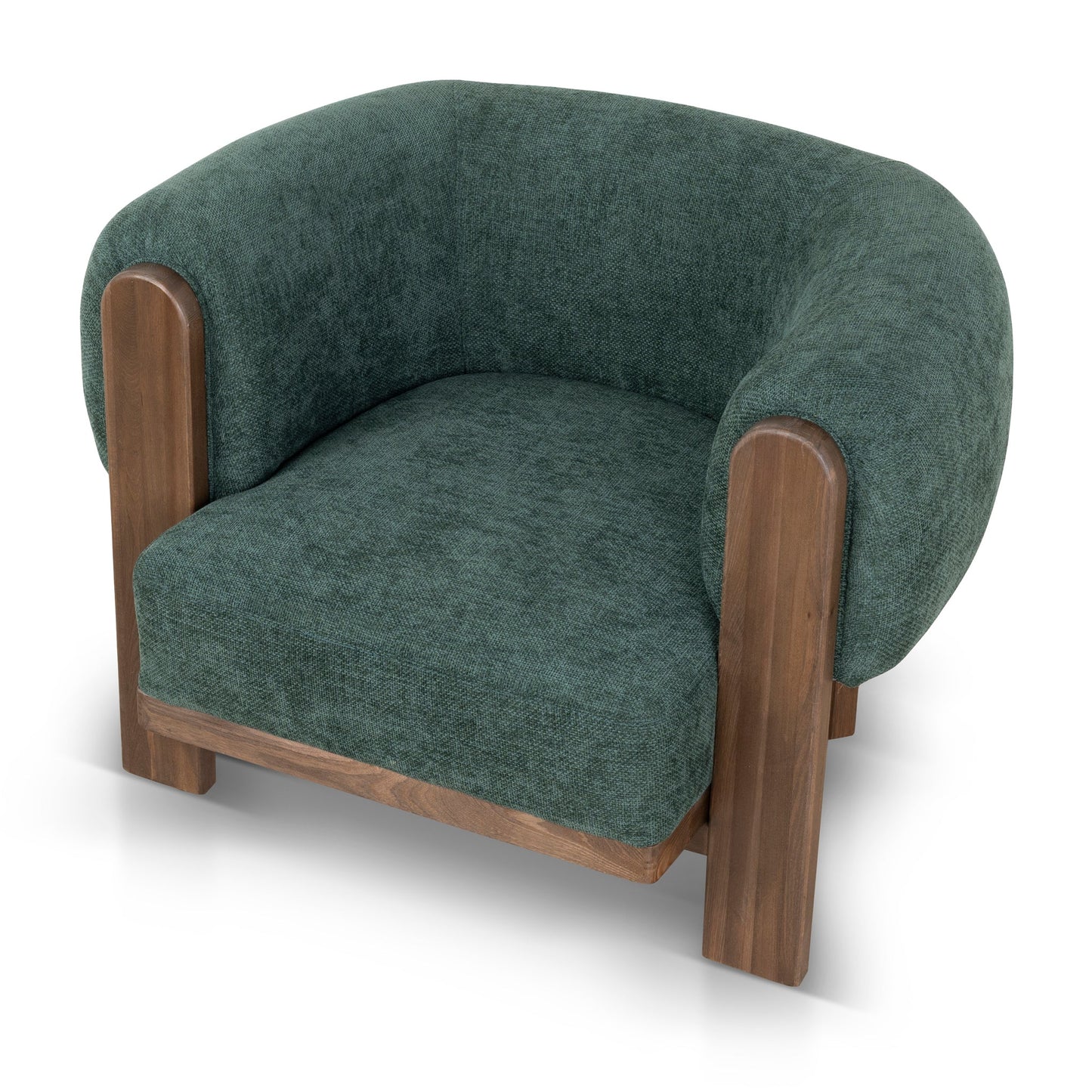 CLC10408-NI Walnut Armchair - Bush Green