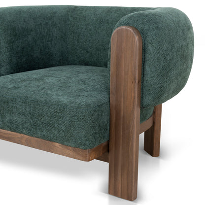 CLC10408-NI Walnut Armchair - Bush Green