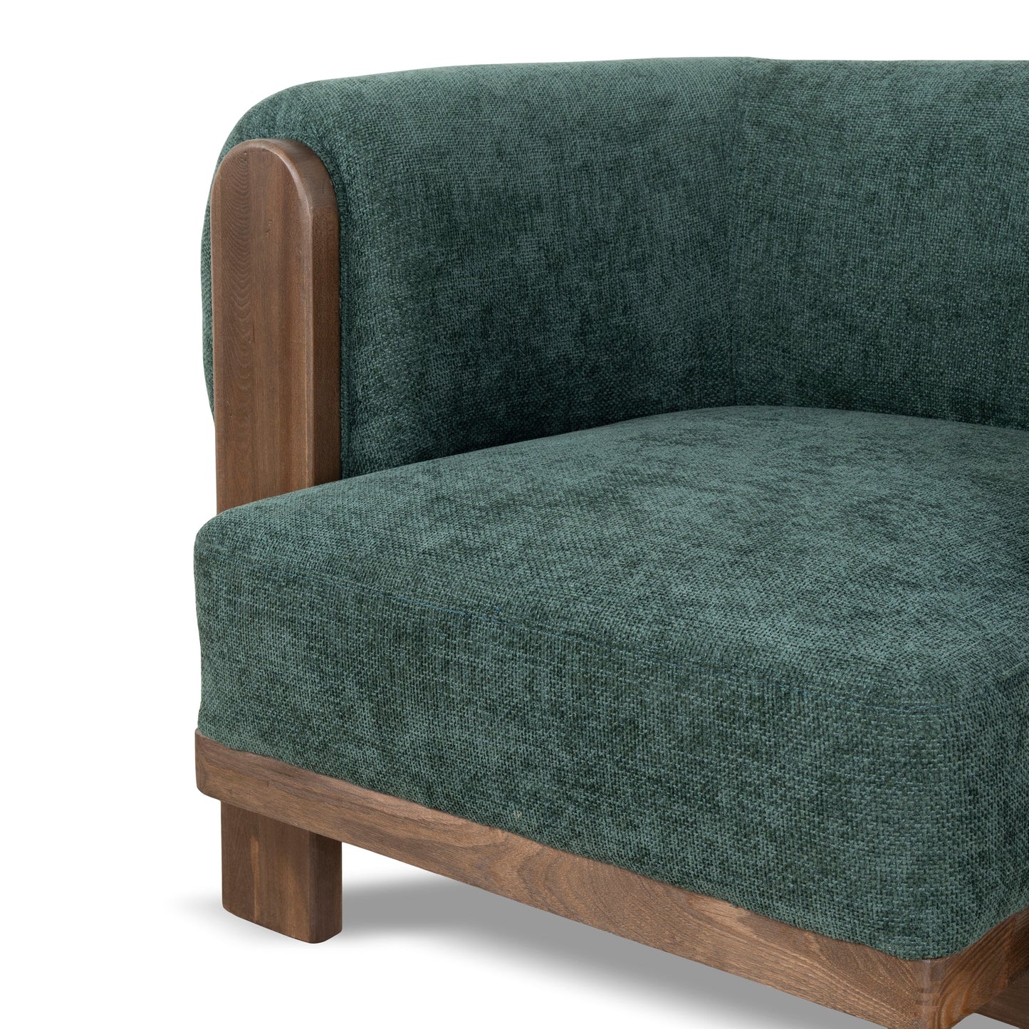 CLC10408-NI Walnut Armchair - Bush Green