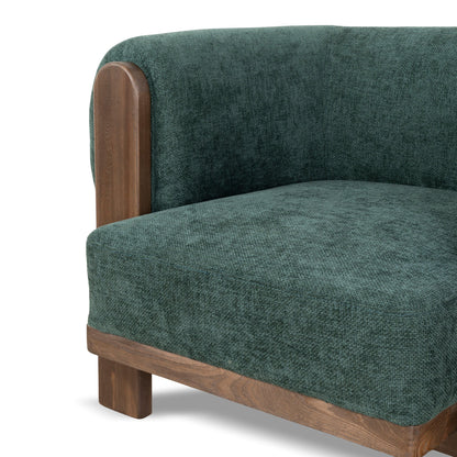 CLC10408-NI Walnut Armchair - Bush Green