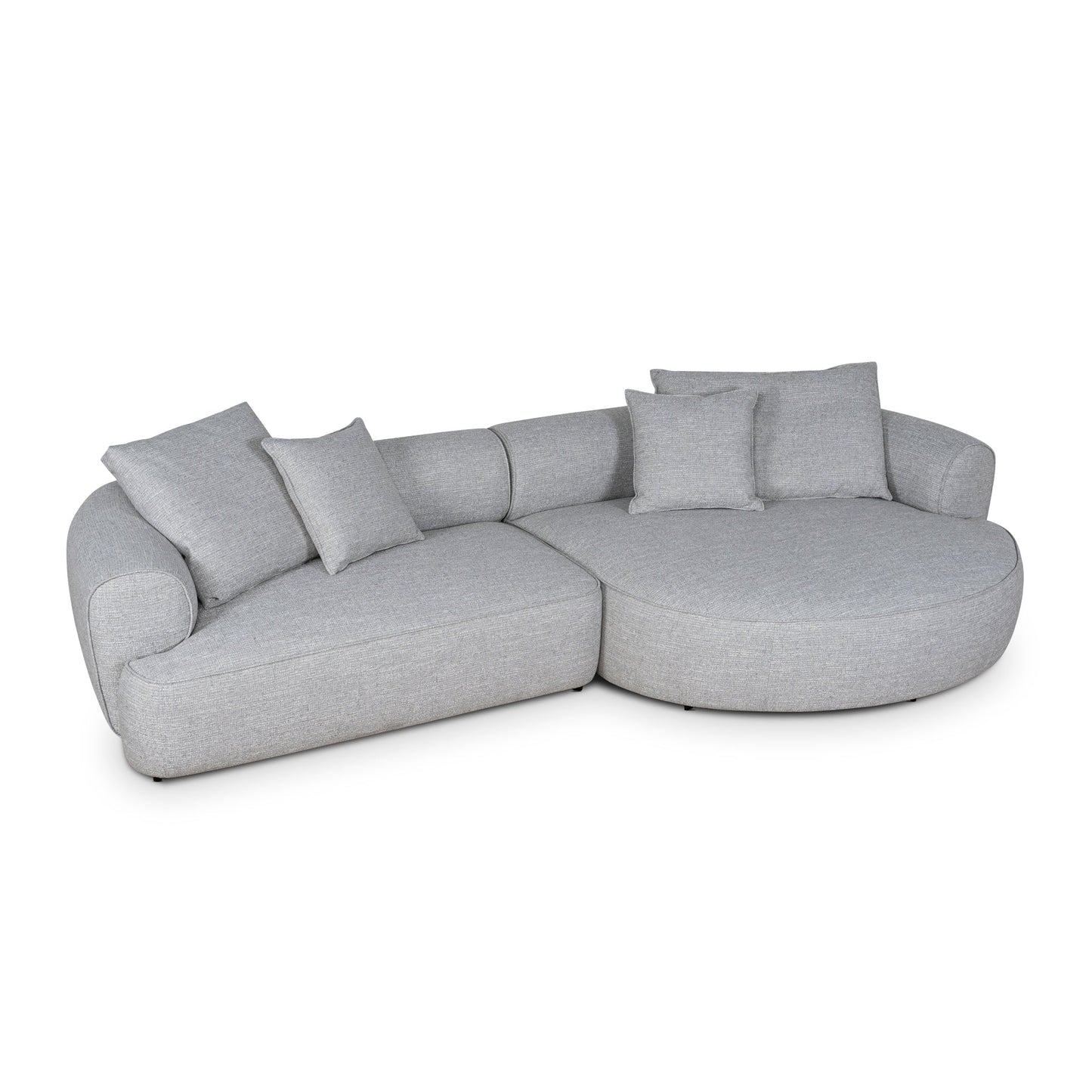 CLC10445-KJ Right Chaise Sofa - Chrome Grey