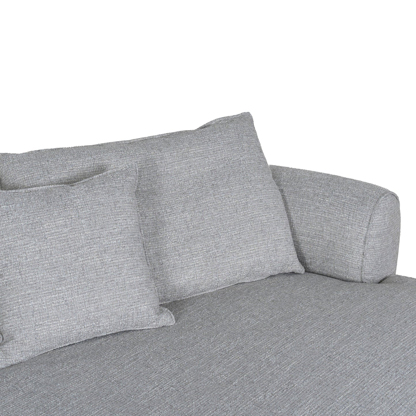 CLC10445-KJ Right Chaise Sofa - Chrome Grey