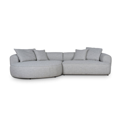 CLC10446-KJ Left Chaise Sofa - Chrome Grey