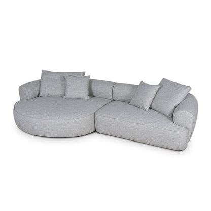 CLC10446-KJ Left Chaise Sofa - Chrome Grey