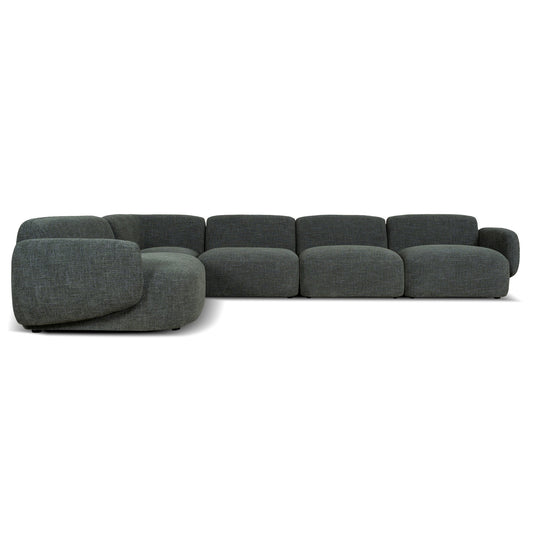CLC10471-KSO Left Chaise Modular Sofa - Moss Green
