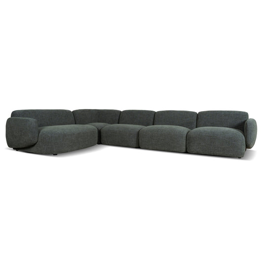 CLC10471-KSO Left Chaise Modular Sofa - Moss Green