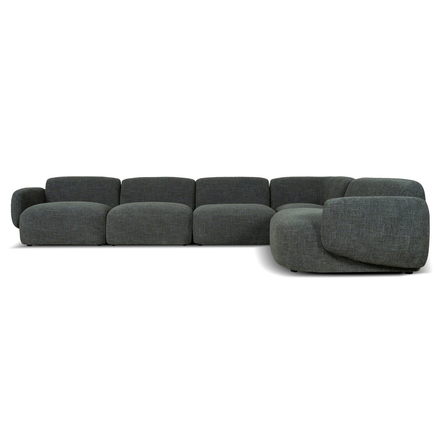 CLC10472-KSO Right Chaise Modular Sofa - Moss Green