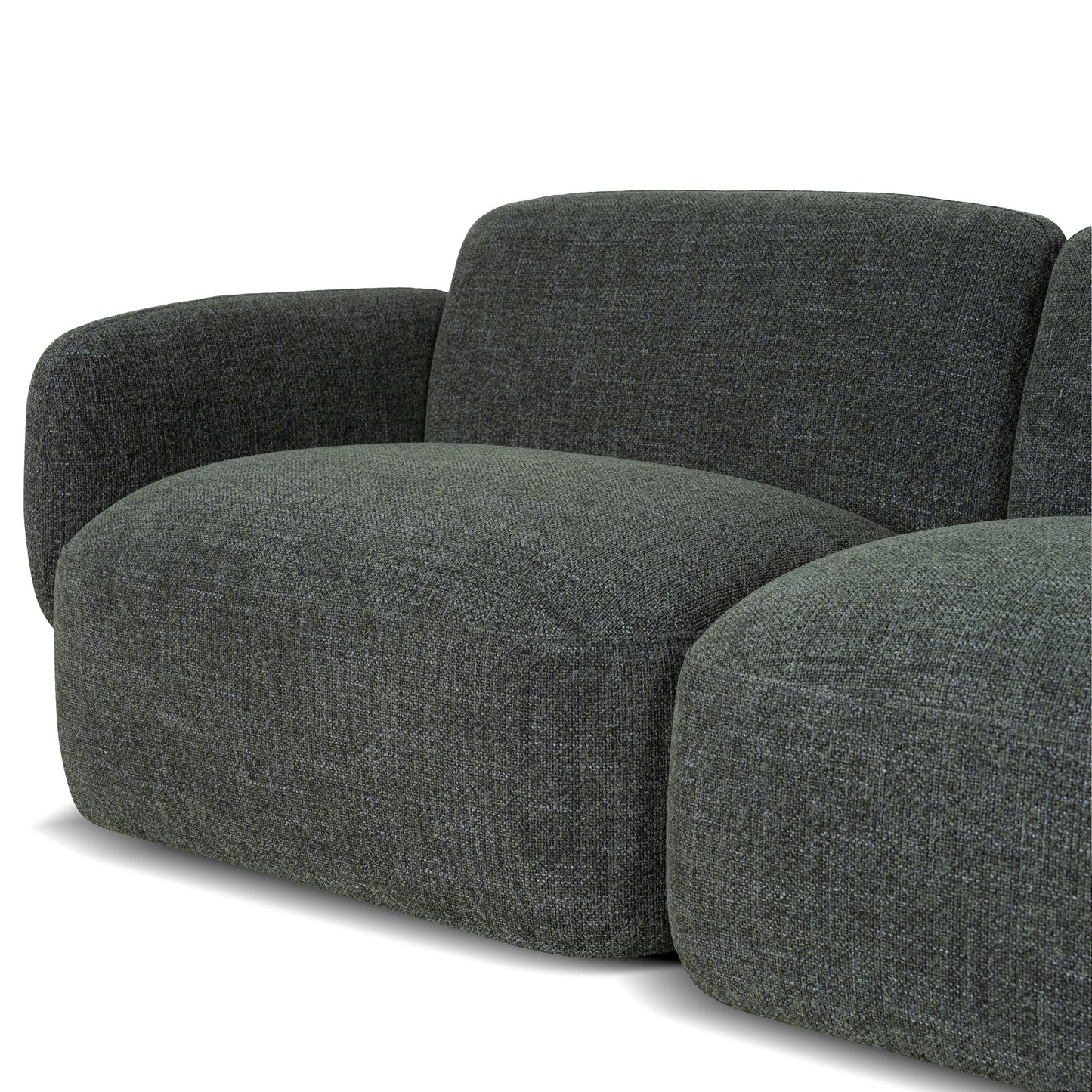 CLC10472-KSO Right Chaise Modular Sofa - Moss Green