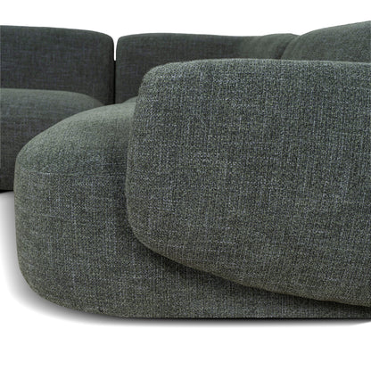 CLC10472-KSO Right Chaise Modular Sofa - Moss Green