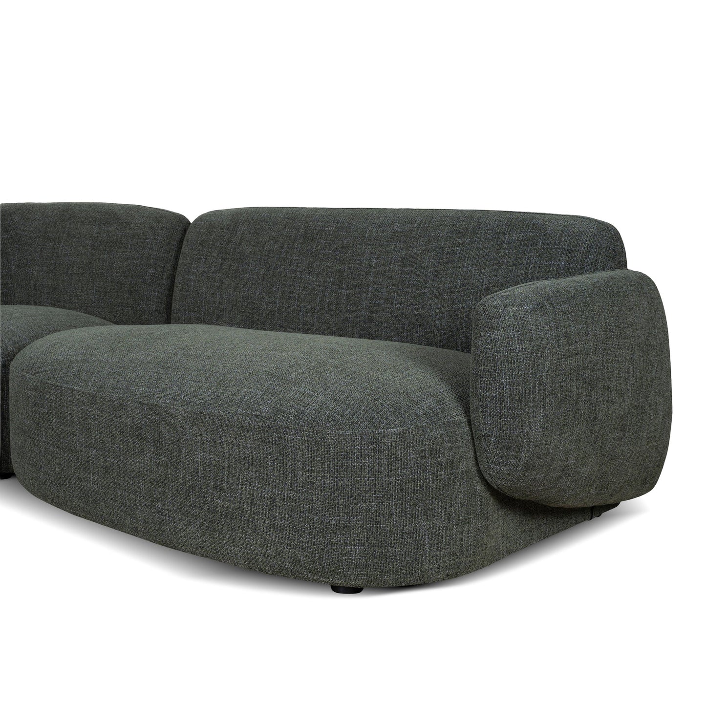 CLC10472-KSO Right Chaise Modular Sofa - Moss Green