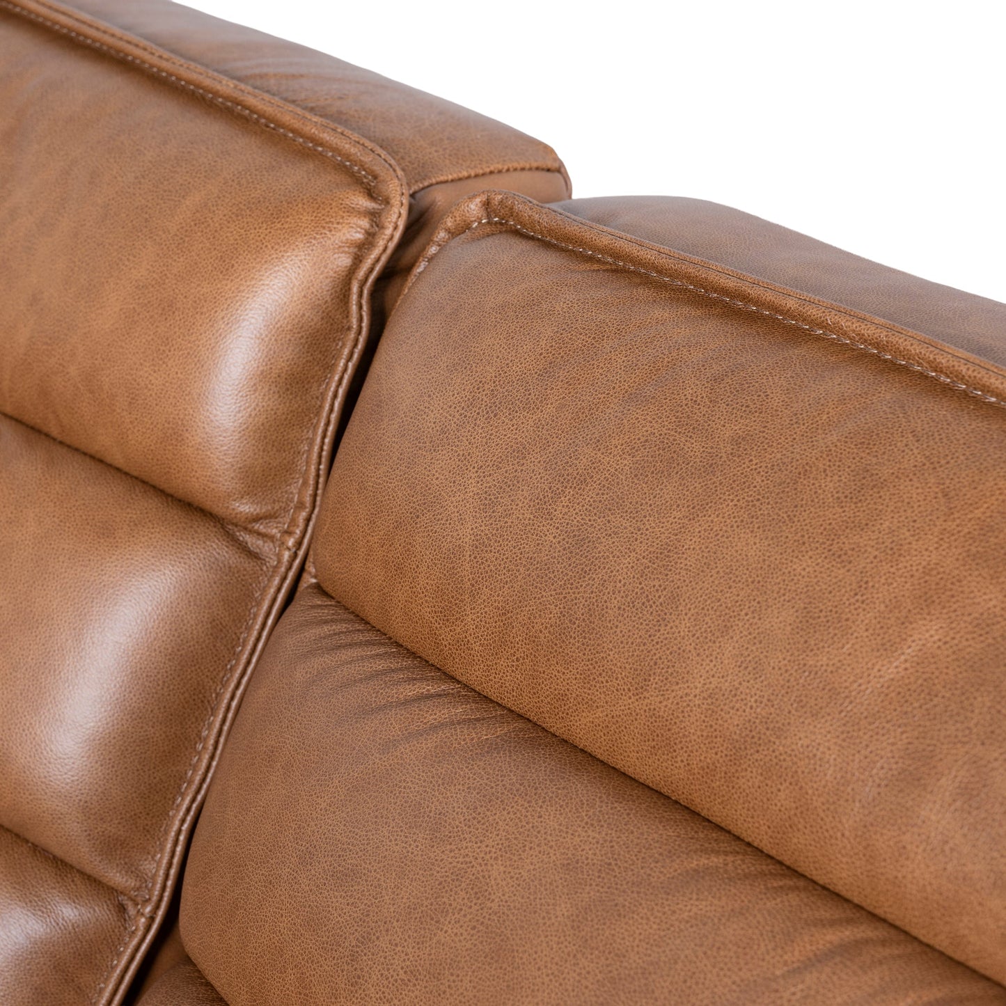 CLC10479-KSO Modular Leather Corner Sofa - Amber Brown