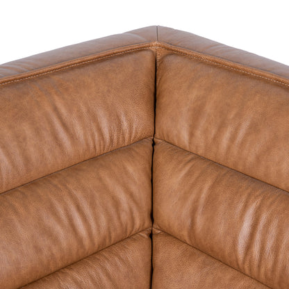 CLC10479-KSO Modular Leather Corner Sofa - Amber Brown