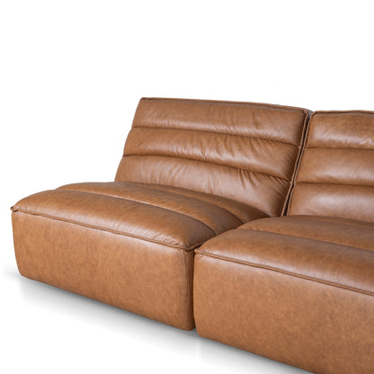 CLC10479-KSO Modular Leather Corner Sofa - Amber Brown