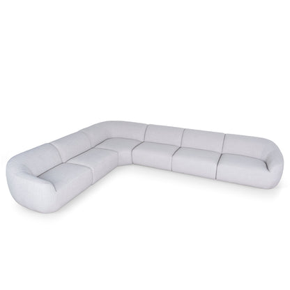 CLC10482-KSO Extended Corner Fabric Sofa - Taupe Beige