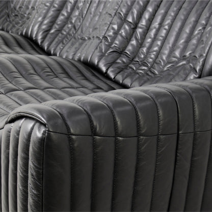 CLC10841-NV 3 Seater Sofa - Black Leather