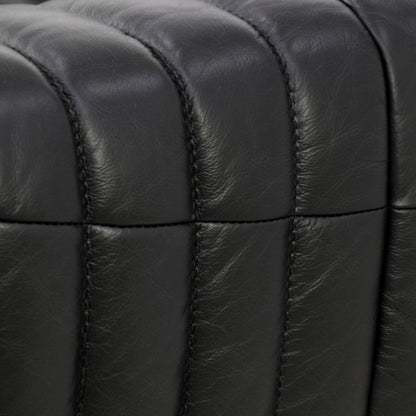 CLC10841-NV 3 Seater Sofa - Black Leather