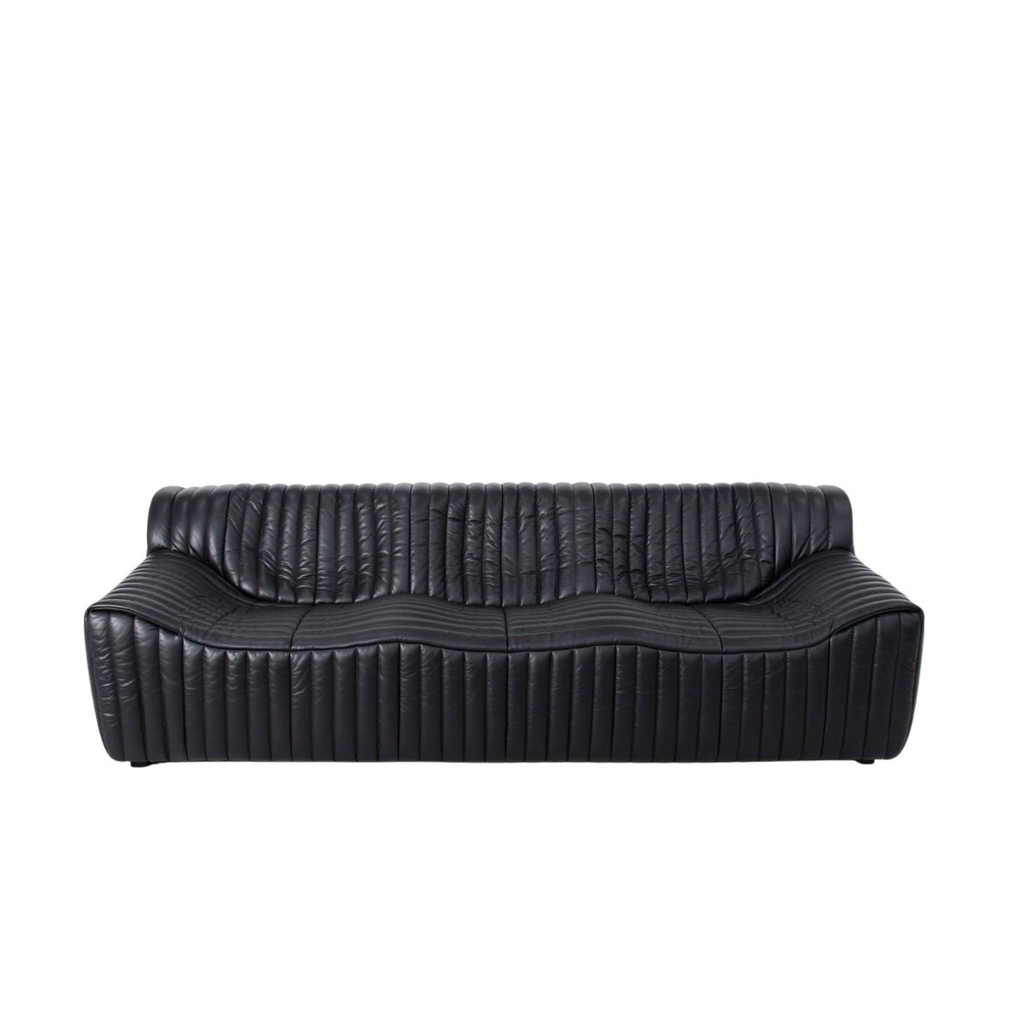 CLC10841-NV 3 Seater Sofa - Black Leather