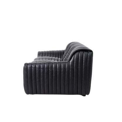 CLC10841-NV 3 Seater Sofa - Black Leather