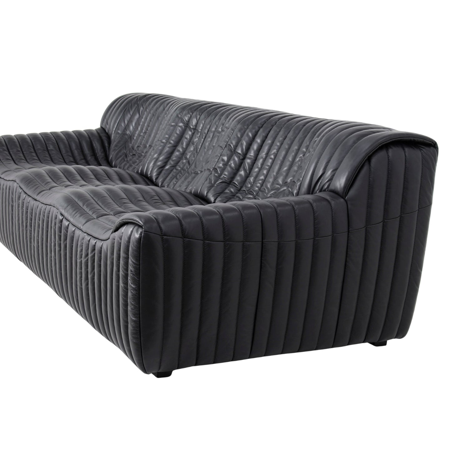 CLC10841-NV 3 Seater Sofa - Black Leather