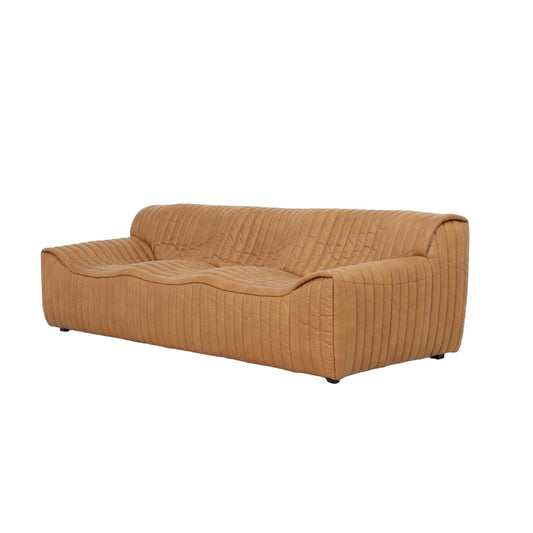 CLC10842-NV 3 Seater Sofa - Amber Tan Leather
