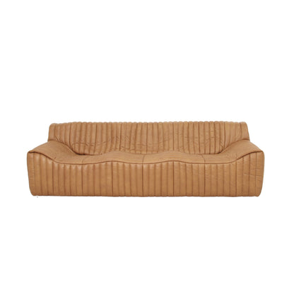 CLC10842-NV 3 Seater Sofa - Amber Tan Leather