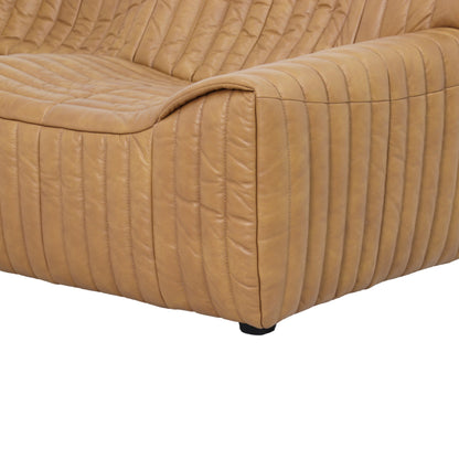 CLC10842-NV 3 Seater Sofa - Amber Tan Leather